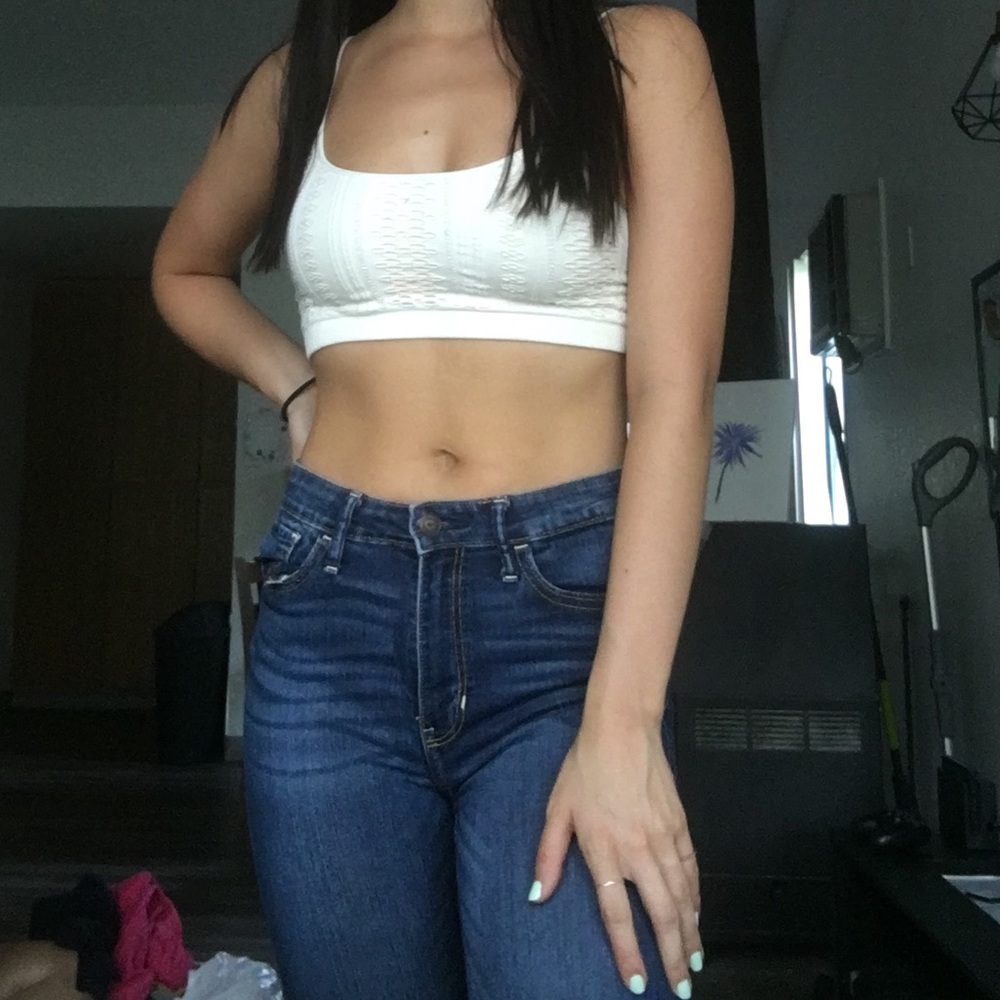 High rise skinny jeans